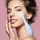 Silicone Facial Massage Roller, Face Massager Shapes Face Curves Improve Wrinkles, Body &amp; Face Massager Skin Lifting Contouring Massage Tool Reduces Puffiness Promote Circulation for Women (Blue)