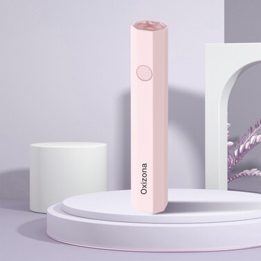 Handheld UV Nail Lamp for Gel Nails, Mini UV Light, Portable LED Nail Lamp for Gel Polishes, Single Finger Gel Light, Cordless Rechargeable USB Nail Dryer for Quick Curing (Pink)