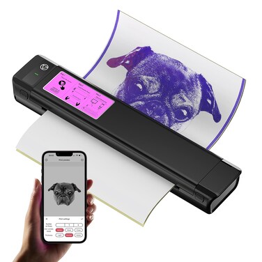 OZER M08Pro Wireless Tattoo Transfer Stencil Printer - Inkless Transfer Thermal Copier Machine Compact Printer, Quick Stencil Compatible with Smartphone &amp; Laptop