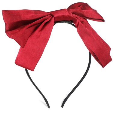 PACKOVE Red Bow Headband Bowknot Headband Bow Hair Hoop Satin Bow Headband Bowknot Headpiece Large Bow Headband for Women Girls