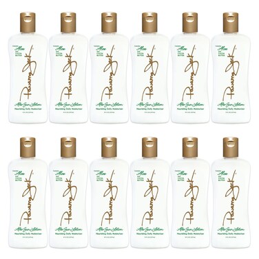 Panama Jack Aloe Moisturizer Lotion - After Sun Daily Skincare, Contains Aloe, Cocoa Butter, Olive &amp; Hemp Seed Oils with Vitamin E, 8 FL OZ (Pack of 12)