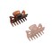 Parcelona French Classic Very Small 1 1/2" Claw Clips with Tight Spring Set of 2 Girls Hair Jaw Claw Clips Durable Styling Women Hair Accessories, Made in France (Blush Pink-Shell)