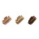 Parcelona French Classic Very Small 1 1/2" Claw Clips with Tight Spring Set of 3 Girls Hair Jaw Claw Clips Women Hair Accessories, Made in France (Dusty Beige Brown- Light Beige Brown-Savana)