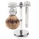 Parker 82R Shave Set, Includes Parker Pure Badger Shave Brush, Chrome Shave Stand, 82R Heavyweight Double Edge Butterfly Safety Razor and 5 Parker Premium Platinum Razor Blades