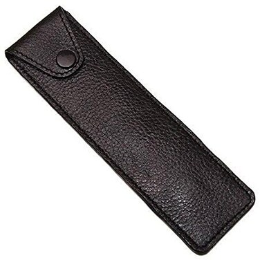 Parker Genuine Leather Protective/Travel Case for Straight, Shavette and Barber Razors - Felt Lined