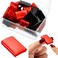 40 Pcs Tanning Finger Tips UV Protection Nail Polish Protector for Fingers Protect Nails for Tanning Bed Soft Rubber Gel Polish Remover Caps Tips with a Clear Box, Red, Black