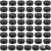 Patelai 64 Pieces Lip Balm Tin Containers Screw Top Round Tin Cans Aluminum Jar with Screw Lid, Empty Bottle Travel Cosmetic Sample Container for DIY(0.5 oz,Matte Black,)