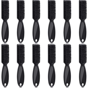 Patelai 12 Pcs Barber Clipper Brush Blade Trimmer Cleaning Brush for Fades Nail Neck Duster Manicure Salon(Black)