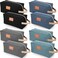 Paterr 8 Pieces Groomsmen Gift Bags Toiletry Bag for Men Hanging Travel Toiletry Bag Water Resistant Shaving Bag Portable Storage Bags Christmas Gifts(Gray, Black, Blue, Green)