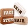 Paterr 4 Pcs Chenille Letter Preppy Patches Makeup Bag Plush Fuzzy Makeup Pouch Hair Skin Face Stuff Bag Large Cosmetic Purse Zipper Travel Toiletry Kit for Spring Gift(Beige Brown Colors)