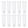 PATIKIL 100ml Squeeze Tube, 15 Pack Empty Cosmetic Tubes Plastic with Flip Lid for Travel Household, Translucent Frosted