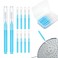 40pcs Shower Head Nozzle Cleaning Brushes, Tiny Brushes Multifunctional Mini Cleaning Tools for Small Hole Shower Head (Blue)