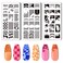PH PandaHall 3pcs French Nail Stamper Tartan Nail Stamping Plate French Tip Nail Art Stencils Plaid Wave Print Nail Stencils Stainless Steel Nail Image Plates for Nail Design Print Manicure Salon