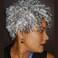 PHOCAS 3Packs Synthetic Curly Crochet Hair 10 inch 20roots/pack for Crochet Braids Hair(12MM Gray)