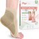 Moisturizing Heel Socks for Cracked Heels - Gel Socks for Dry Cracked Feet Repair - Silicone Socks for Women&rsquo;s Foot Treatment &amp; Overnight Hydration (Beige, 2-Pair)