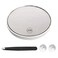 Pilarmuture 20X Magnifying Mirror and Tweezers Kit,Magnifying Makeup Mirrors with 2 Suction Cups,Magnifier Travel Set,Small Magnifying Mirror and Tweezers Kit,for Makeup,Eyebrow Tweezing(White)