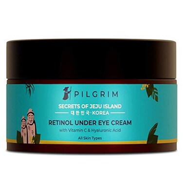 Pilgrim Retinol Under Eye Cream   Korean Skincare with Vitamin C &amp; Hyaluronic Acid   Reduces Dark Circles, Puffiness &amp; Signs of Aging   Hydrating Under Eye Cream   1.06 Oz (30gm)