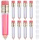 10 Pieces 5ml Lip Gloss Tubes Pencil Shape Empty Lip Gloss Bottles Clear Plastic Lip Balm Container Refillable Lip Oil Lipstick Tubes Portable Lipgloss Packaging Tubes for Women Girls (Clear)