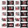 Pinkunn 20 Pcs Cheer Makeup Bags Bulk Cheerleader Gifts for Women Canvas Cheer Cosmetic Pouch Toiletry Zipper Makeup Case Portable Travel Pouch Team Accessories(Red)