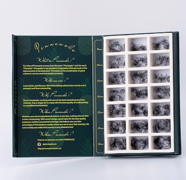 2100 Promade Volume Fans for Professional Eyelash Extensions   21 in 1 Box   Includes C, CC &amp; D curls in 9-10-11-12-13-14-15mm   Compact lash training kit for beginner lash artists