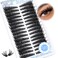 Lash Clusters 320 Pcs Individual Lashes Clusters 7-16 MM Cat Eye Wispy Eyelash Clusters D Curl 80D Cluster Eyelash Extensions Easy Diy Lash Extension Cluster at Home