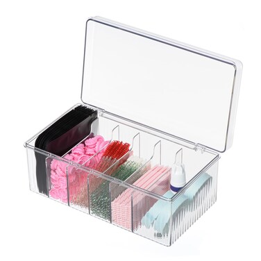 Lash Extension Organizers and Storage, Lash Extension Supplies Organizer, Lash Cart Organizer, Acrylic Large Capacity Eyelash Extension Supplies Storage Box, Lashes Supplies Container