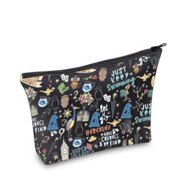 POFULL Movie Characters Collage Cosmetic Bag Fairy Tales Gift for Women