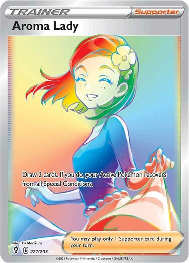 Aroma Lady - 221/203 - Secret Rare - Sword &amp; Shield - Evolving Skies