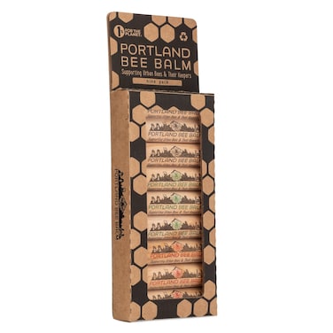 Portland Bee Balm All Natural Handmade Beeswax Based Lip Balm Unscented, Oregon Mint and Rose Assortment 9 Count