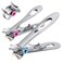 PrettyDiva Nail Clippers for Thick Nail - 2pcs Wide Jaw Opening Oversize Stainless Steel Toenail Clipper Cutter Trimmer with Nail File for Thick Nails, Extra Large Toe Nail Clippers for Adults