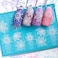 PrettyDiva Snowflake Christmas Nail Stickers - 5D Embossed Snowflakes Nail Art Sticker Decals, Snow Nail Stickers Winter Holiday Christmas Nail Art Decoration for DIY Manicure - 2 Packs