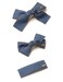 Denim Small Size Hairclip Hairpins French Barrettes Clip Headwear Y2K Cool Girls Korean Handcraft Fashion Style Hair Accessories for Girls and Women (B)