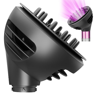 Wave Curl Diffuser Attachment for Dyson Airwrap, Two Airflow Dome Diffuse Modes for Air wrap HS01 HS05, Hair Diffuser to Dry Hair Quickly and Enhance Curl