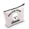 PWHAOO Bichon Frise Lover Gift Bichon Frise Mama Makeup Bag Bichon Frise Owner Cosmetic Bag Dog Lover Mom Owner Gift Pet Lover Gift (Bichon Frise Mama M)