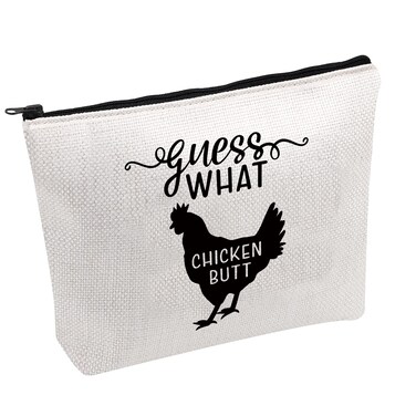 PWHAOO Chicken Travel Bag What Chicken Butt Chicken Lovers Cosmetic Bag/Makeup Bag/Canvas Bag (Chicken Butt bag)