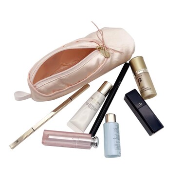 Ballet Shoe Makeup Bag, Small Cosmetic Bag for Trip Portable Cosmetic Travel Bag, Makeup Organizer Bag Cosmetic Organizer for Woman Girl Dancer Lover