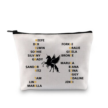 PXTIDY Foster Kee-fe Makeup Bag Keeper Lost Cities Characters Cosmetic Bag KOTLC Novel Inspired Bookish Gift