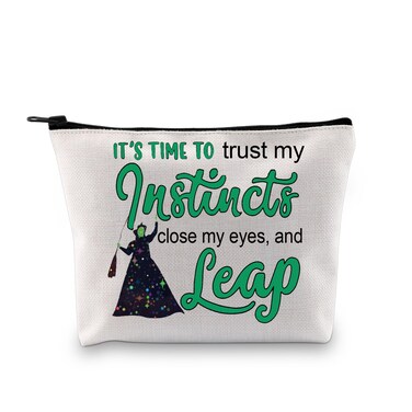 PXTIDY Witch Musical Inspired Makeup Bag It&rsquo;s Time To Trust My Instincts Witchy Gift Broadway Musical Merch Witch Fans Gift