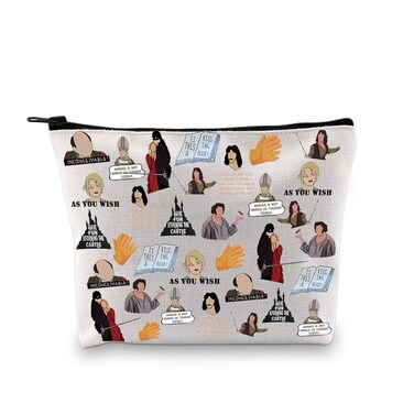PXTIDY Princess Horror Movie Bride Character Cosmetic Bag Princess 1987 Bride Gift Makeup Bag Bride Horror Movie Lover Gift