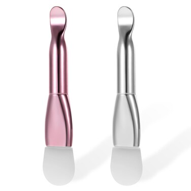 2pcs Silicone Face Mask Applicator Dual End Exfoliating Face Mask Brush Silicone Face Scrubber for Clay Soft Makeup Beauty Brush Tool Hairless Applicator Tool for Cream, Gel Mud Facial Masks Creams