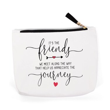 Bestie Gifts for Women, Sister Gifts from Sister, Friendship Gifts for Women Friends, Best Friend for Women, Birthday Christmas Gifts for Soul Sister It s The Friends Journey Makeup Bag