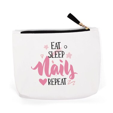 Eat Sleep Nails Repeat Makeup Bag - Nail Tech Gifts for Women &amp; Manicurist