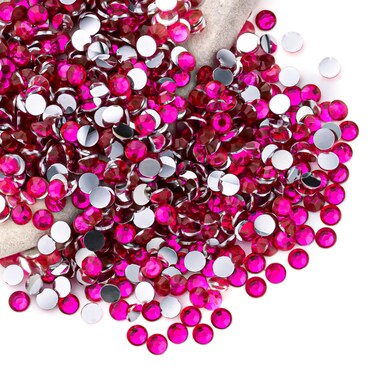 Rose Rhinestones Bulk, 10000PCS Flat Back Round Jelly AB Rhinestones Non-Hotfix Crystal Gems Wholesale for Crafts Makeup Nails Face Tumblers Clothes Shoes Handmade Decoration 3mm
