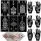 Henna Tattoo Stencils kit, 12 Sheets Temporary Tattoo Stickers for Women Girls Indian Arabian Reusable Hand Tattoo Templates