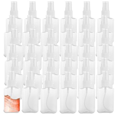 QTLCOHD 100 Pack Spray Bottles Small Plastic Spray Bottles 2 oz Mini Travel Size Spray Bottle with Cap Clear Perfume Bottles Refillable Empty Tiny Spray Bottle for Perfume Liquids Essential Oils