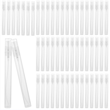 QTLCOHD 10 ml Spray Bottle, 120 Pcs Mini Perfume Sample Bottles Empty, Plastic Refillable Perfume Bottles Atomizer, Fine Mist Spray Bottle for Perfume, Essential Oil Portable Bottle for Travel