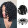 QUEENTAS Gogo Crochet Hair for Women Jamaican Braiding Hair Wand Black 72 Roots (8inch,#1B, 6 Packs)