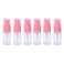 QUUPY 6PCS 10ML Plastic Pump Bottle Set - Refillable Cream Shampoo Lotion Bottles - Pink