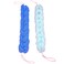 Long Stretch Back Sponge with Rope Handles Back Scrubber Bath Shower Mesh Sponge Exfoliating Body Scrub Stretch Braided Loofah for Men and Women(2-Pack,Blue Green)