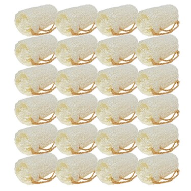 4"Plant Sponge 100% Natural Loofah Exfoliating Body and Face Sponge Scrubber for Skin Care in Bath Spa Shower Pack of 24 Made with Eco-Friendly and Biodegradable Shower Luffa Sponge